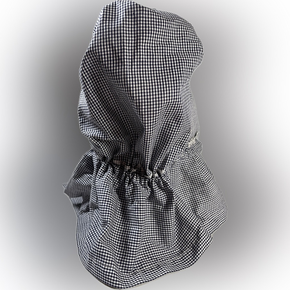 Vintage / Handmade BLUE/WHITE
CHECK Prairie SUNBONNET Pioneer
COSTUME Sun Hat - Picture 4 of 10